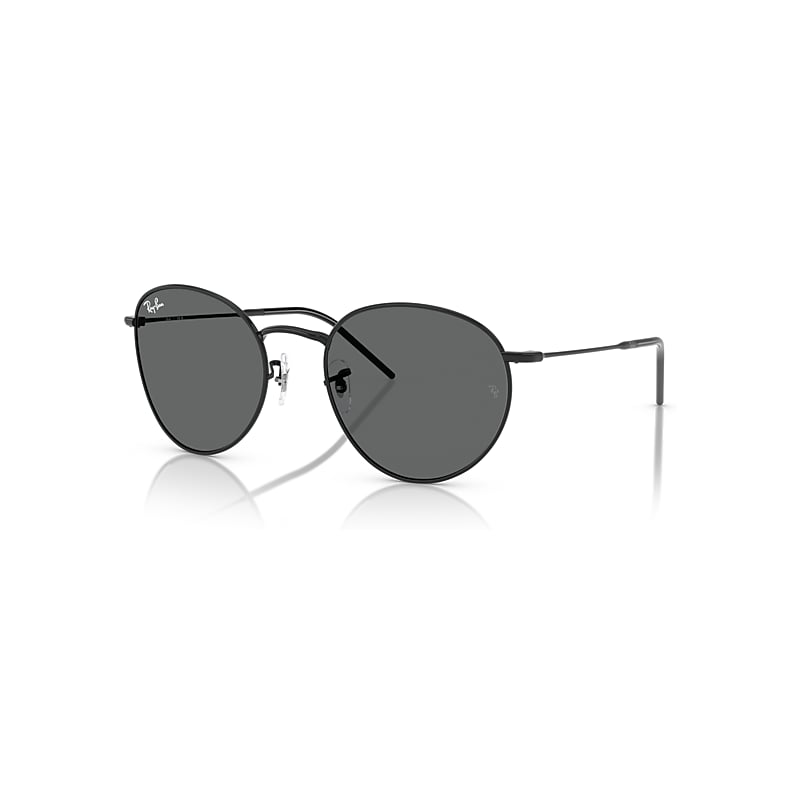 Ray-Ban Sunglasses  Round Reverse - Black Frame Grey Lenses 55-21, RBR0103S