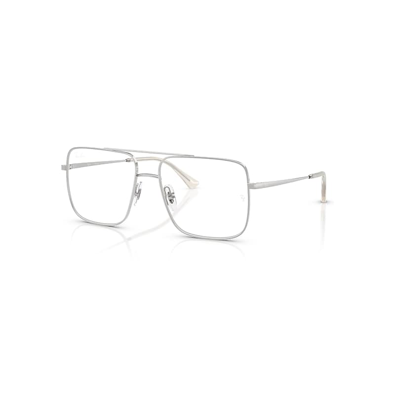 Ray-Ban Eyeglasses  Ari Optics Bio-Based - Silver Frame Clear Lenses Polarized 56-16, RX3758V