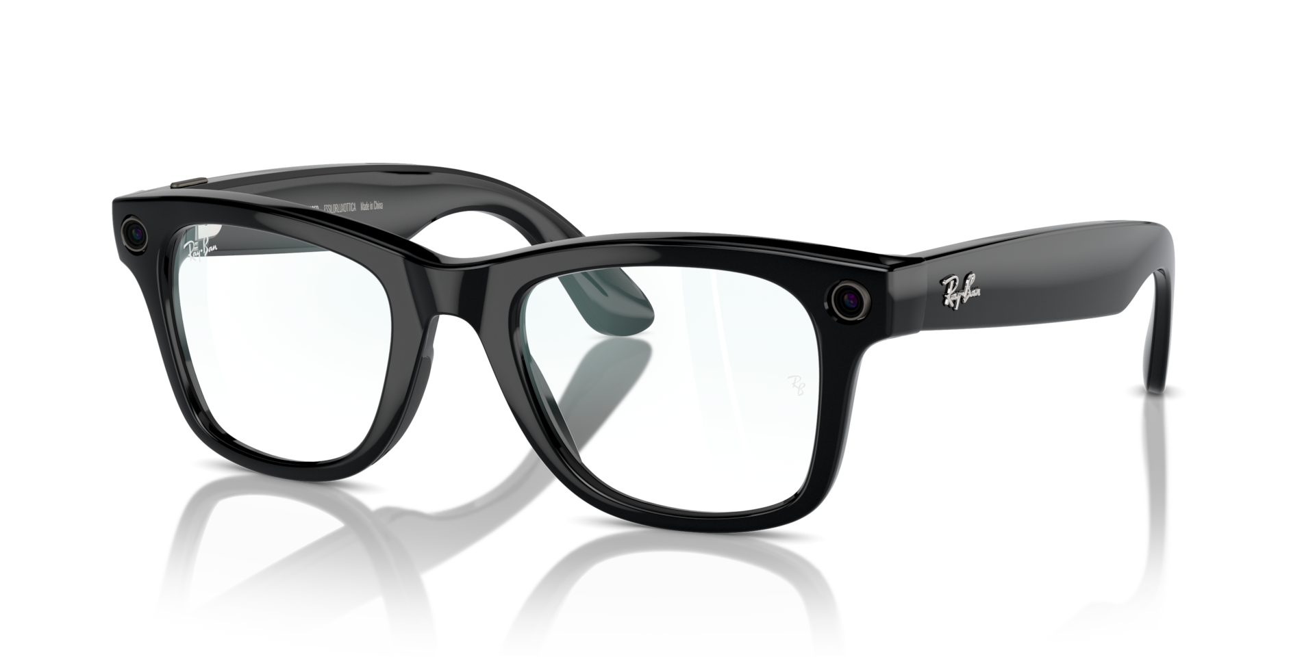 RAY-BAN META (GEN 1) WAYFARER AI Glasses in Black and Clear (50-22