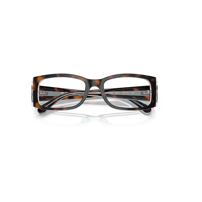 Ray-Ban Miriam Optics Eyeglasses Dark Havana On Multicolor Frame Clear Lenses Polarized 52-19