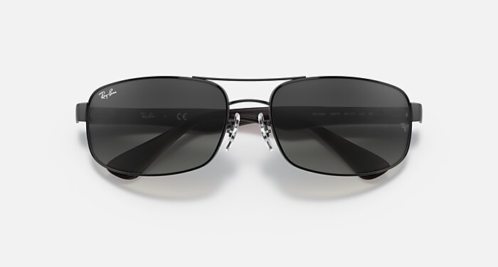 RB3445 Sunglasses in Black and Grey Gradient (61-17) - RB3445
