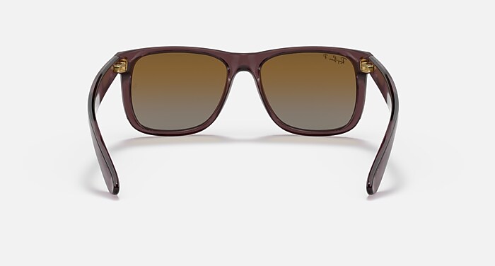 JUSTIN CLASSIC Polarized Sunglasses in Transparent Dark Brown and