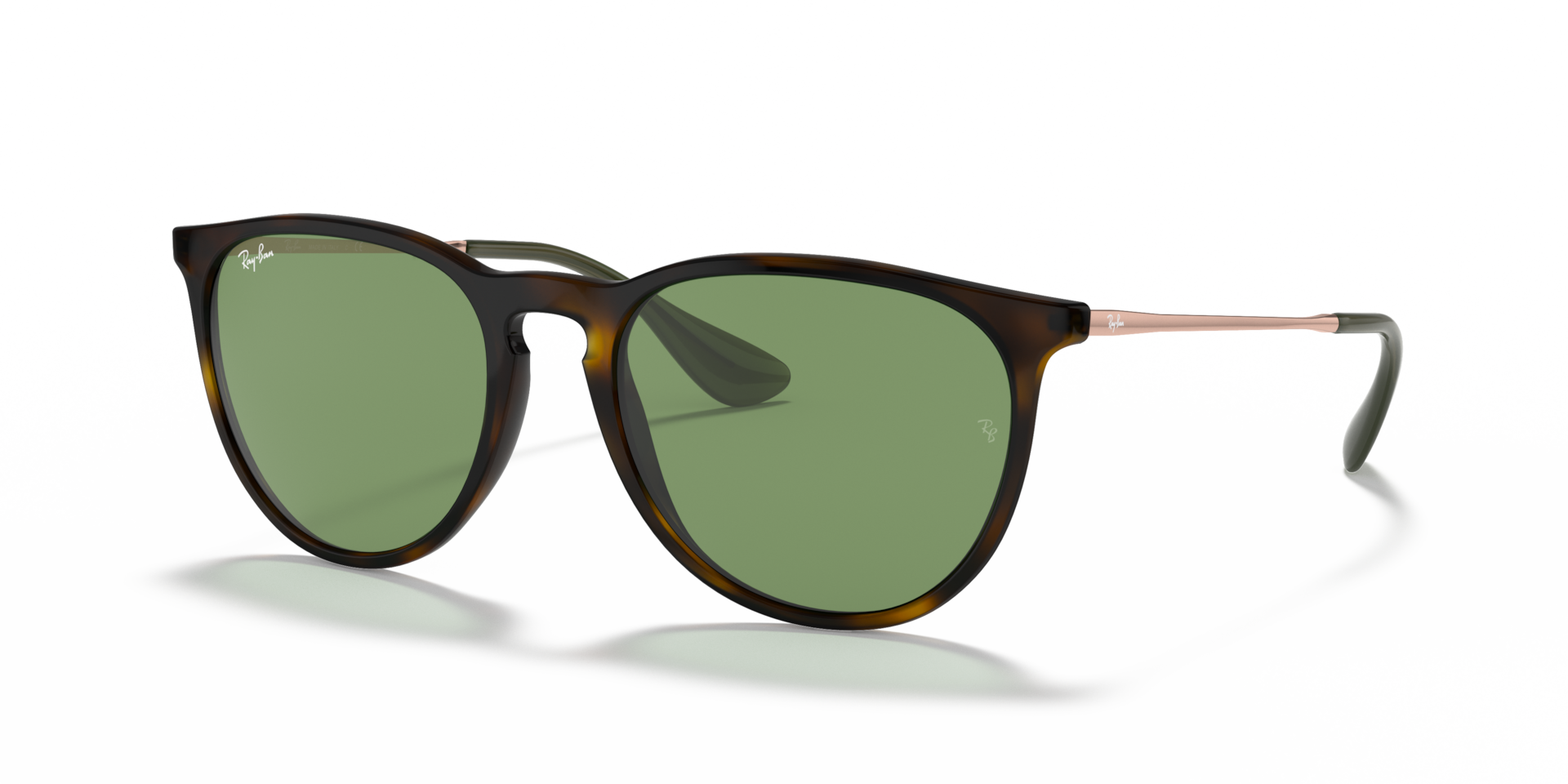 Ray-Ban Erika Color Mix Lunettes De Soleil - Monture Havana Verres Vert 54-18 100 €