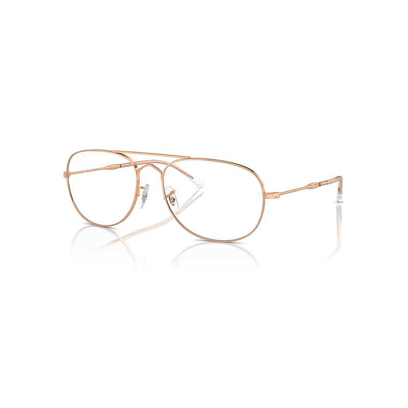 Ray-Ban Eyeglasses  Bain Bridge Optics - Rose Gold Frame Clear Lenses Polarized 55-17, RX3735V