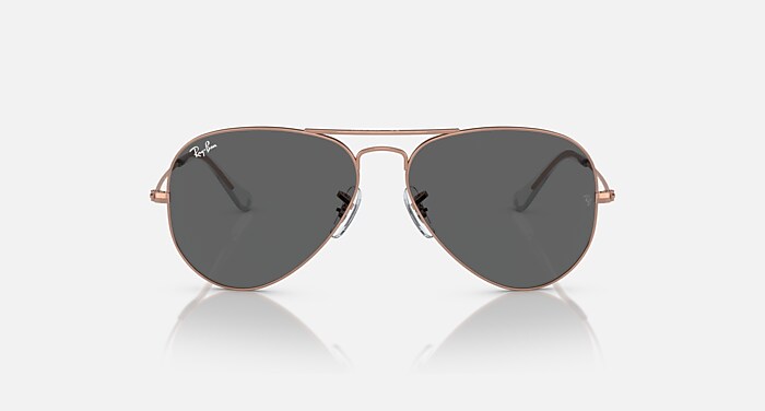 AVIATOR ROSE GOLD サングラス ローズゴールド と ダークグレー (55-14