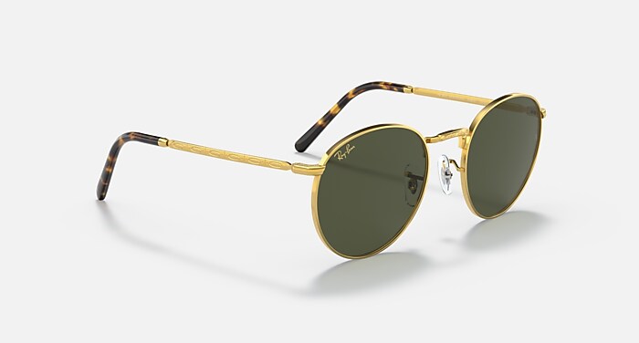 NEW ROUND Sunglasses in Gold and Green (50-21) - RB3637 | Ray-Ban® US