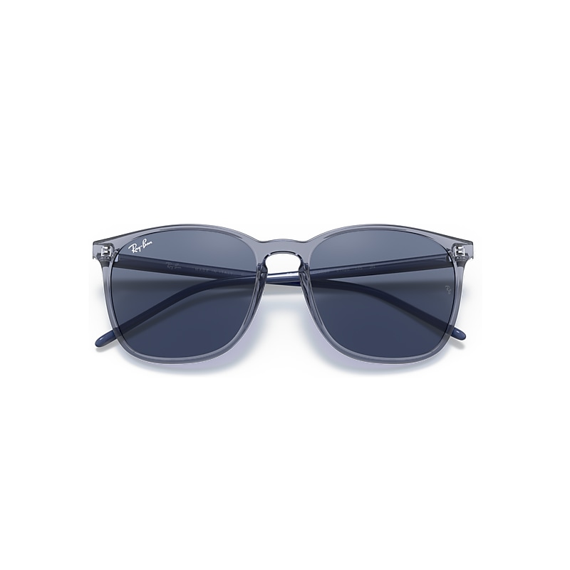 RB4387 Sunglasses in Transparent Blue and Dark Blue (56-18