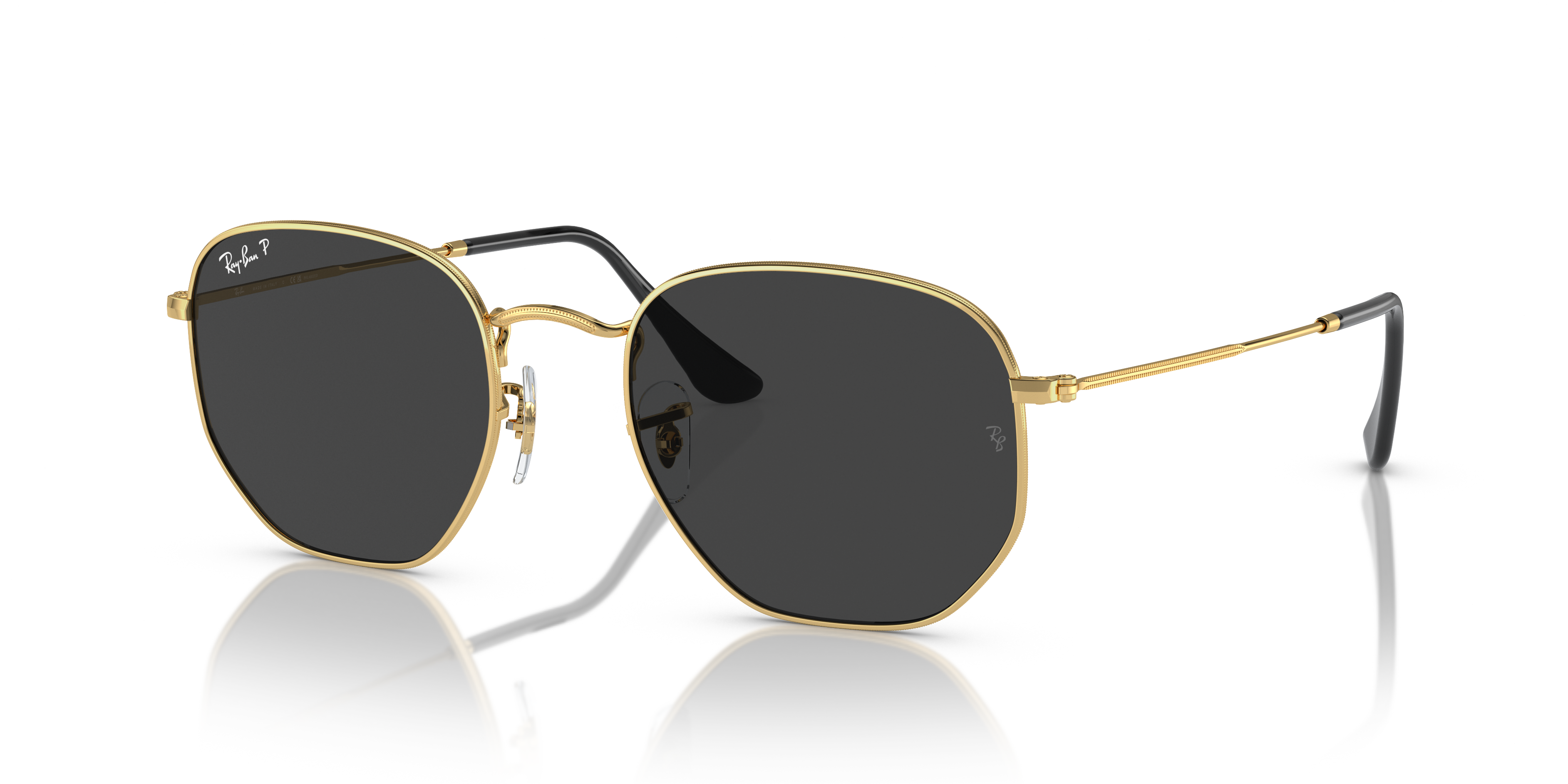 HEXAGONAL FLAT LENSES X THE ONES Sunglasses in Arista Gold and