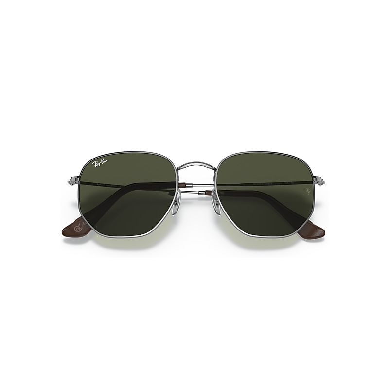 HEXAGONAL @COLLECTION Sunglasses in Gunmetal and G-15 Green (51-21