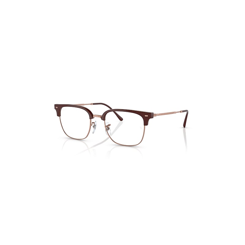 Ray-Ban Eyeglasses  New Clubmaster Optics - Rose Gold Frame Clear Lenses Polarized 51-20, RX7216