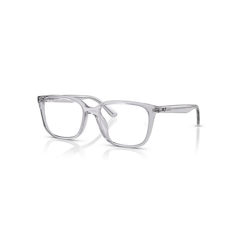 Ray - Ban Unisex Transparent Ray - Ban Rx7248d 8411 Optical Frames Acetate Grey Squared Normal - Image 3