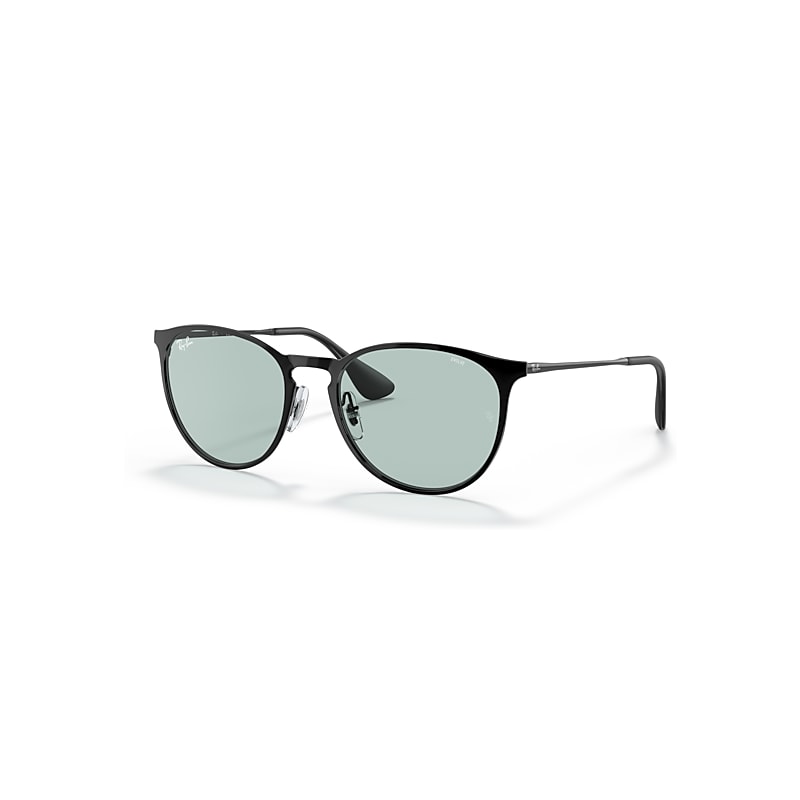 Ray-Ban Erika Metal RB3539, Black Sunglasses Photochromic Green Gradient Blue lenses, Mojo Glasses - Image 3