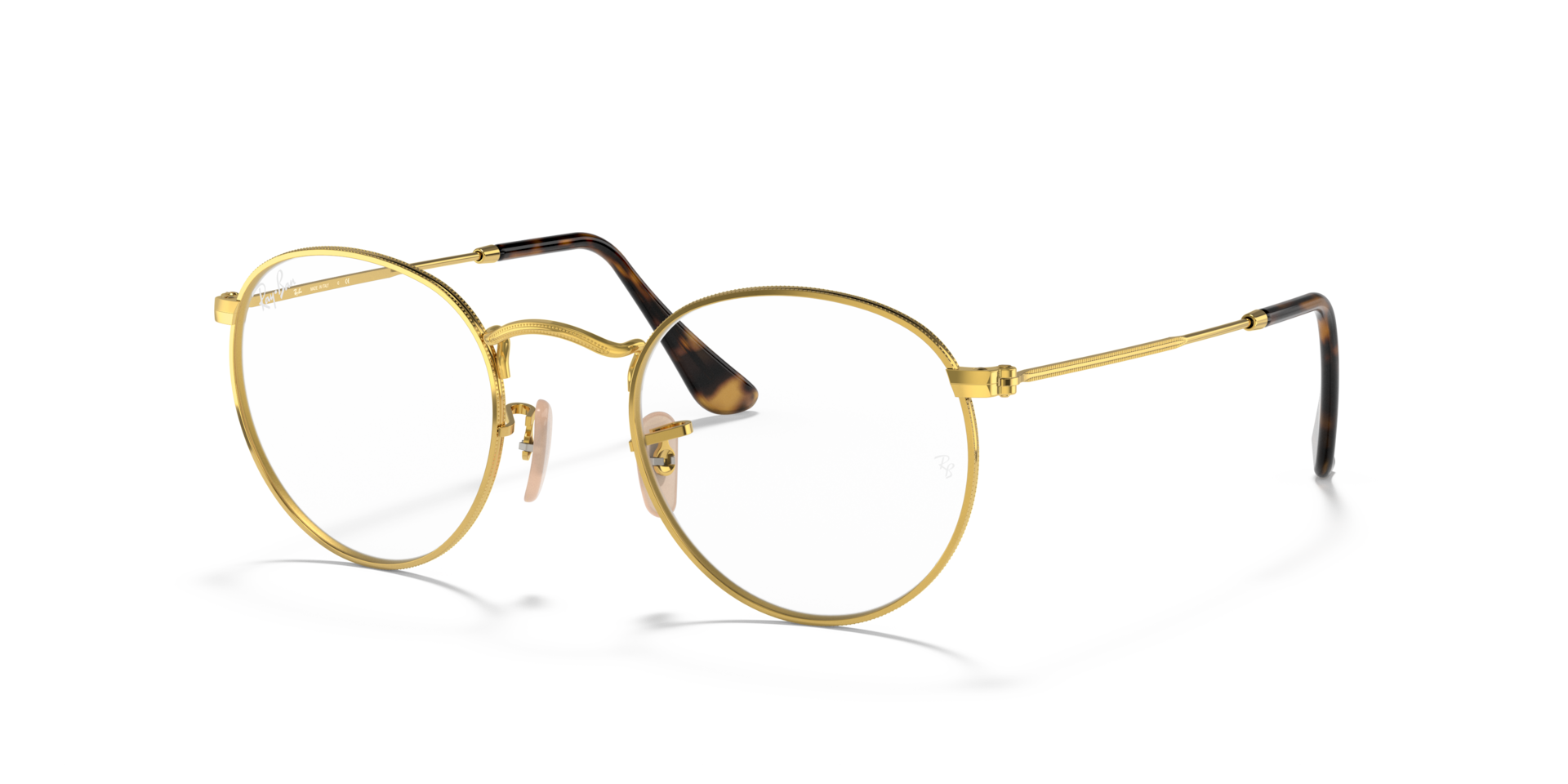 ROUND METAL OPTICS Eyeglasses with Arista Gold Frame - RB3447V