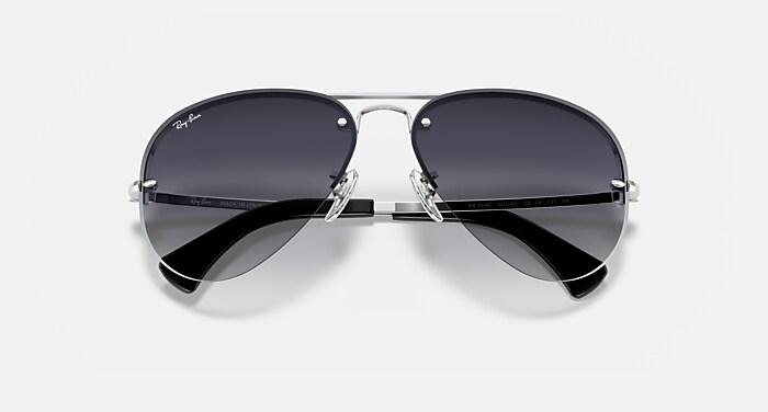 RB3449 Sunglasses in Silver and Grey Gradient (59-14) - RB3449