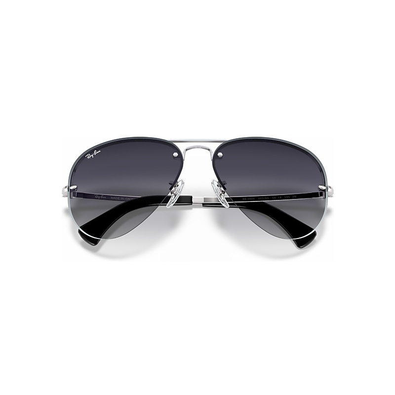 RB3449 Sunglasses in Silver and Grey Gradient (59-14) - RB3449