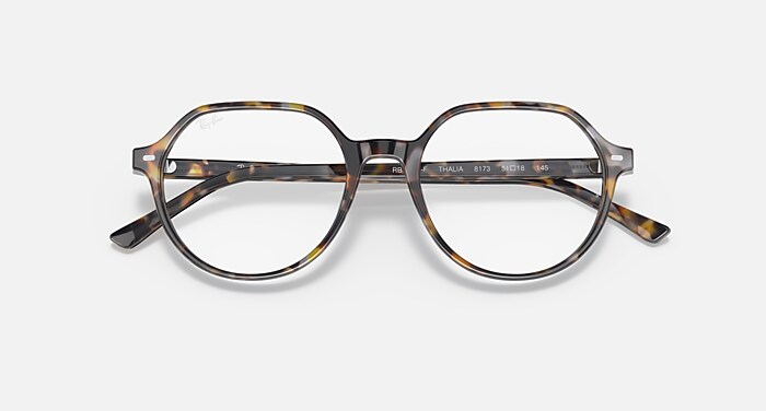 THALIA OPTICS Polarized Eyeglasses with Grey Havana and Clear (53