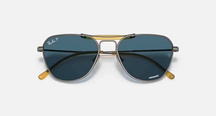 RB8064 TITANIUM Sunglasses in Grey and Polarized Blue Classic