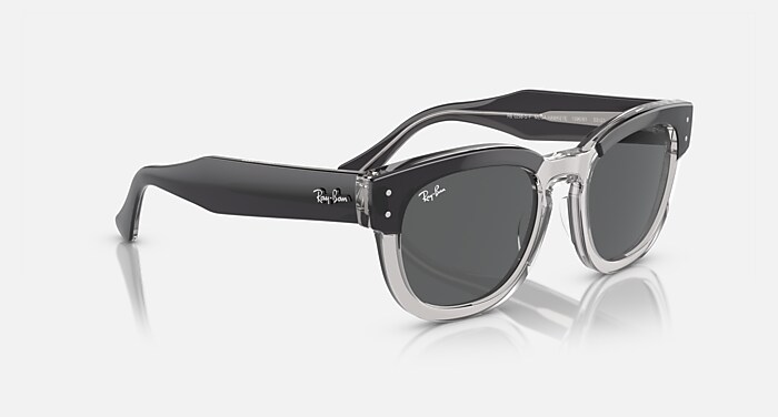 MEGA HAWKEYE Sunglasses in Dark Grey On Transparent Grey and Dark