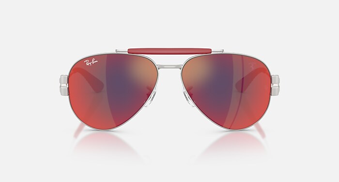 Ray-Ban レイバン Ferrari フェラーリ RB4320 レッド RB3762M SCUDERIA FERRARI COLLECTION Sunglasses in Silver and Dark