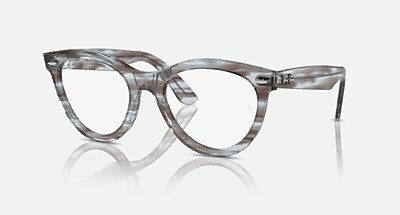 WAYFARER WAY OPTICS メガネ ストライプハバナ と クリア (51-21