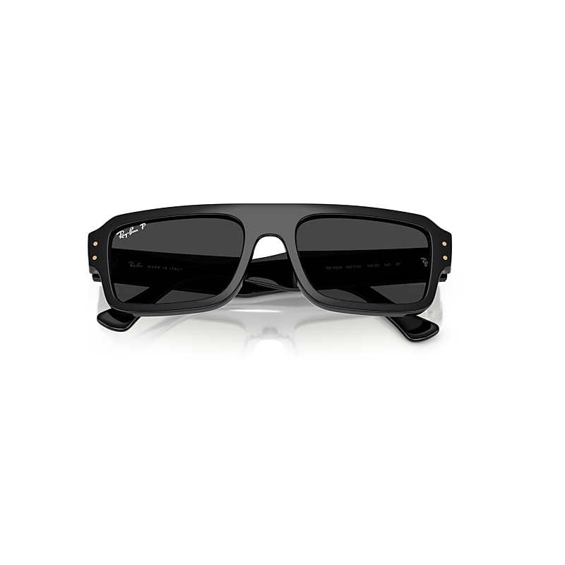 Ray-Ban Flacko Bio-based Sunglasses Black Frame Black Lenses Polarized 53-20