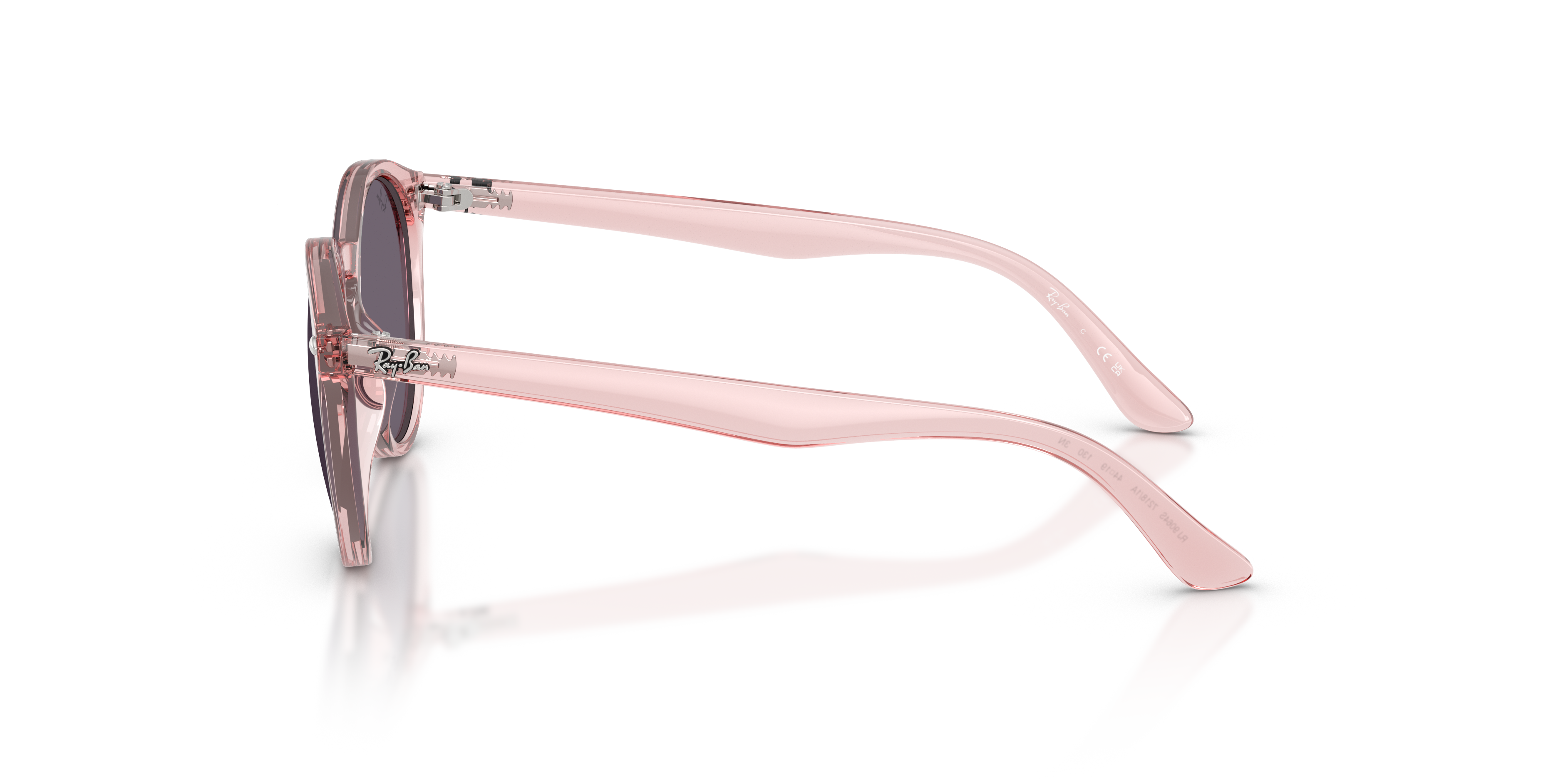 RB9064S KIDS Sunglasses in Transparent Pink and Violet (46-19 RB9064S KIDS Sunglasses in Transparent Pink and Violet (46-19