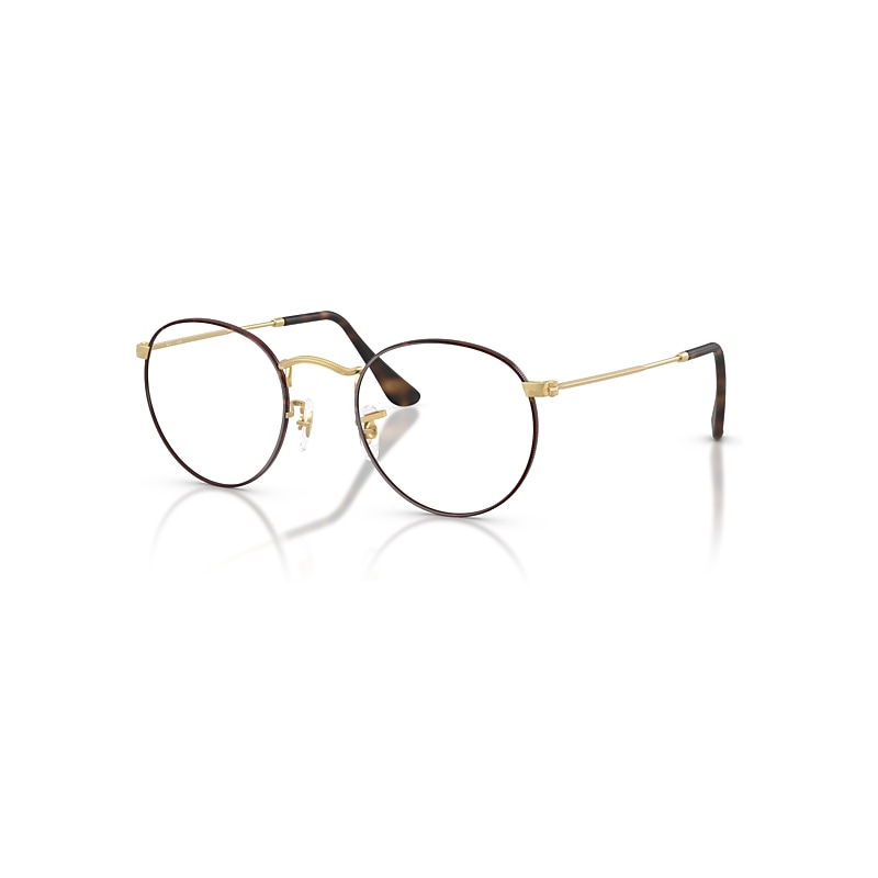 Ray-Ban Eyeglasses  Round Metal Optics - Matt Arista Gold Frame Clear Lenses 47-21, RX3447V