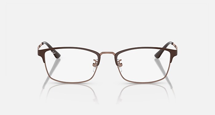 RB8772D OPTICS TITANIUM メガネ カッパー上にブラウン と クリア (54