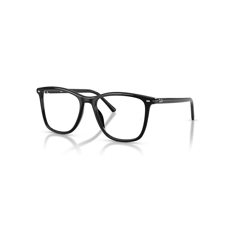 Ray-Ban Eyeglasses Unisex Rb5455 Optics - Black Frame Transparent Lenses Polarized 52-17