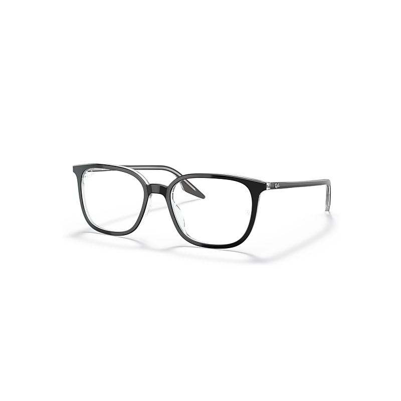 Ray-Ban Eyeglasses Unisex Rb5362 Optics - Black Frame Clear Lenses Polarized 54-18