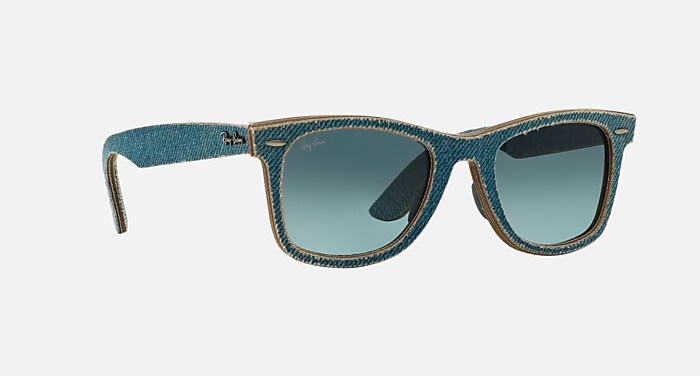 ORIGINAL WAYFARER DENIM Sunglasses in Light Blue Denim and Blue