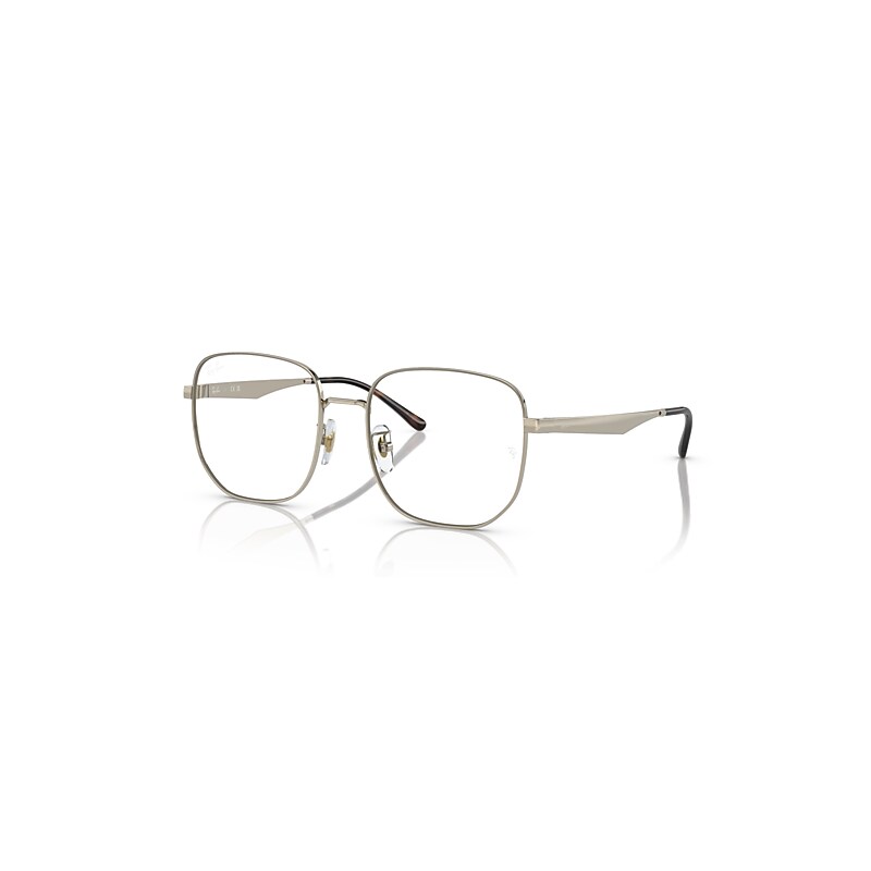 Ray-Ban Eyeglasses Unisex Rb6503 Optics - Pale Gold Frame Clear Lenses Polarized 55-18