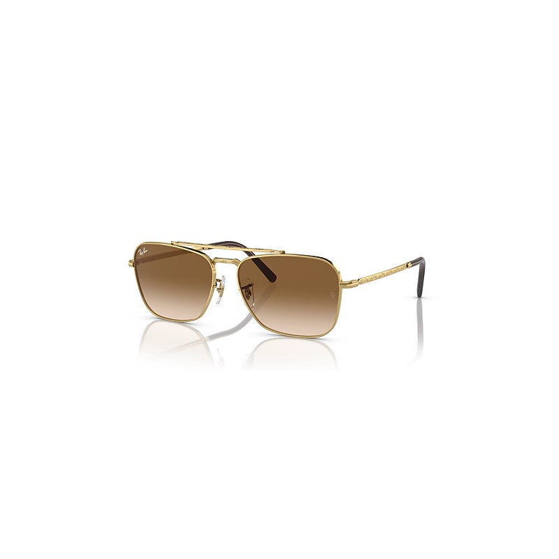 Ray-Ban Sunglasses  New Caravan - Arista Gold Frame Brown Lenses 55-15, RB3636