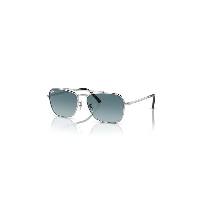 Ray-Ban Sunglasses  New Caravan - Silver Frame Blue Lenses 58-15, RB3636
