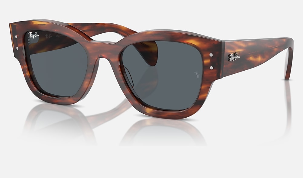JORGE Sunglasses in Striped Havana and Blue - RB7681SF | Ray-Ban® US