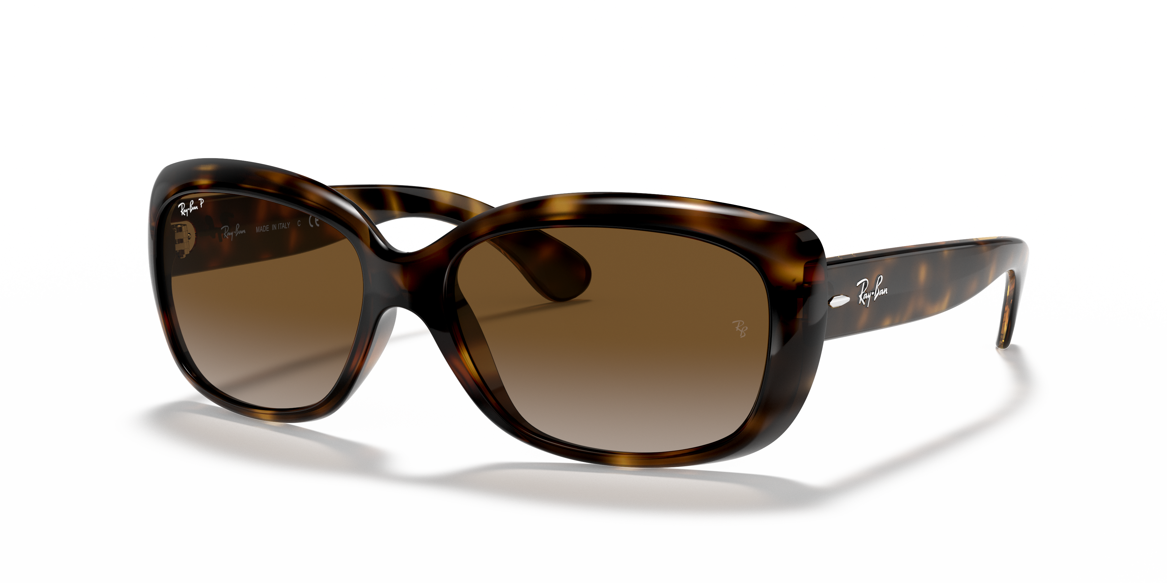 JACKIE OHH Sunglasses in Light Havana and Brown Polarized - RB4101