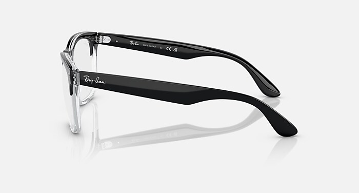 STEVE OPTICS Eyeglasses with Black On Transparent Frame - RB4487V