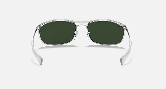OLYMPIAN I DELUXE Sunglasses in Silver and G-15 Green (62-18