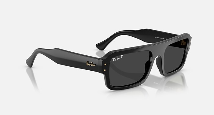りょうへい　Ray banサングラス FLACKO BIO-BASED ポラライズド（偏光） サングラス ブラック と 偏光
