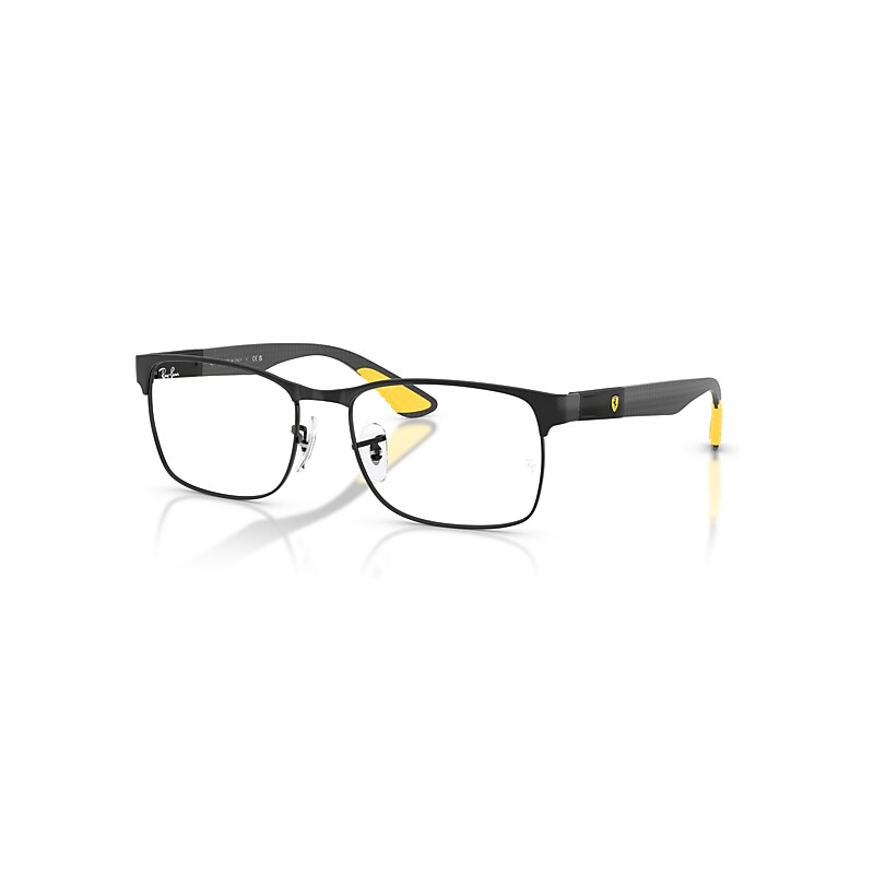 Ray-Ban Eyeglasses   Optics Scuderia Ferrari Collection - Matte Black Frame Clear Lenses Polarized 53-17, RB8425M