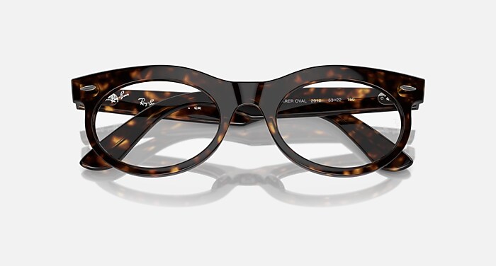 WAYFARER OVAL OPTICS Eyeglasses with Havana and Clear (53-22
