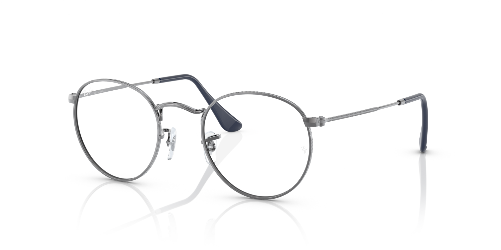 ROUND METAL OPTICS Eyeglasses with Gunmetal Frame - RB3447V | Ray