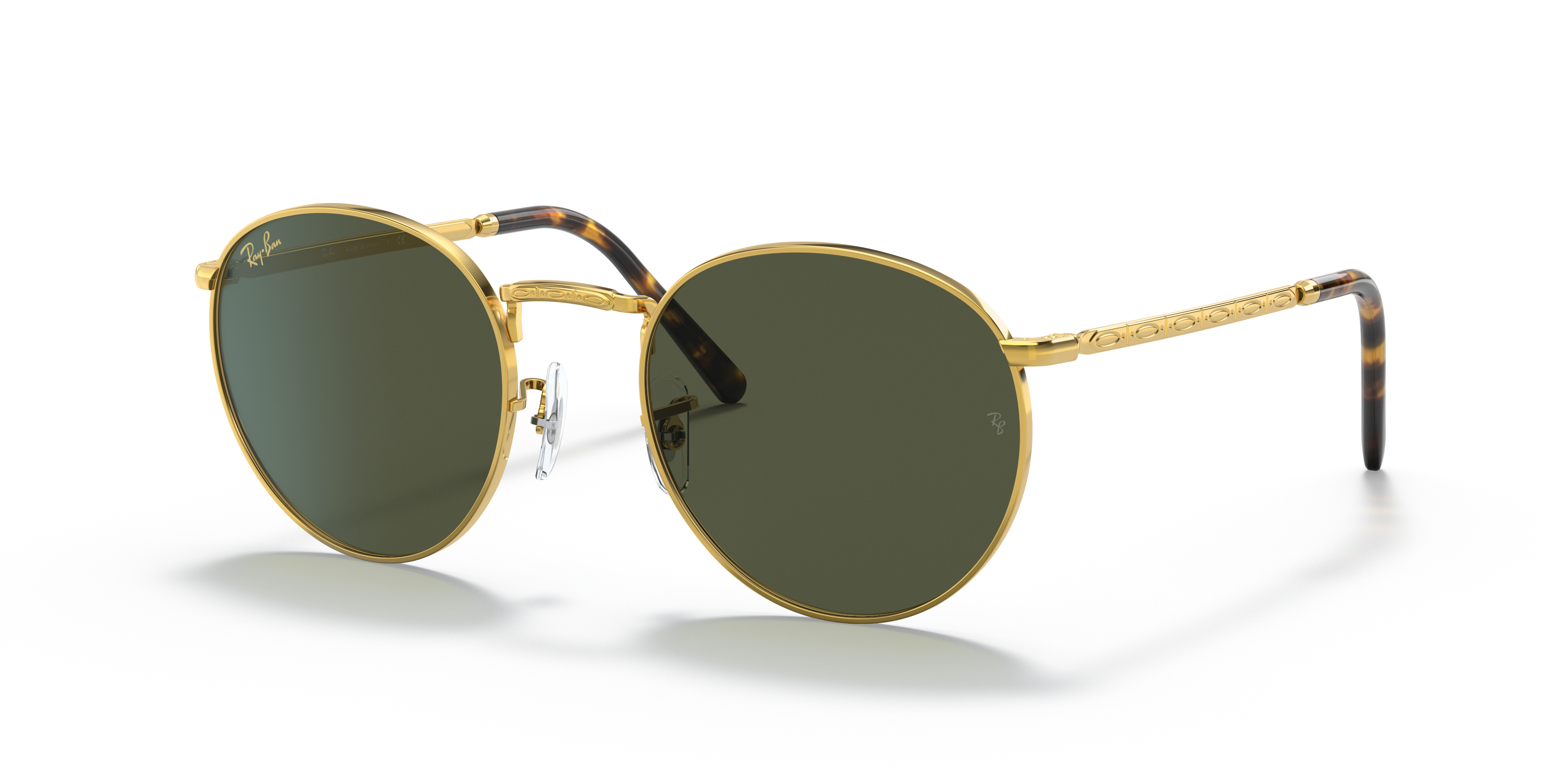 NEW ROUND Sunglasses in Gold and Green - RB3637 | Ray-Ban® US