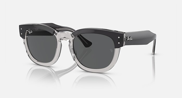 MEGA HAWKEYE Sunglasses in Dark Grey On Transparent Grey and Dark