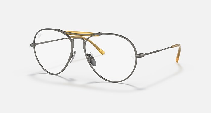 RB8063 TITANIUM OPTICS Eyeglasses with Grey and Clear (55-16