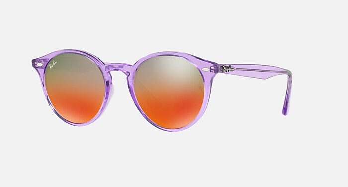 RB2180 Sunglasses in Violet and Orange Gradient Mirror (51-20