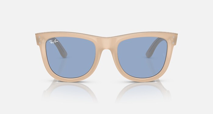 WAYFARER REVERSE Sunglasses in Opal Beige & Honey and Light Blue