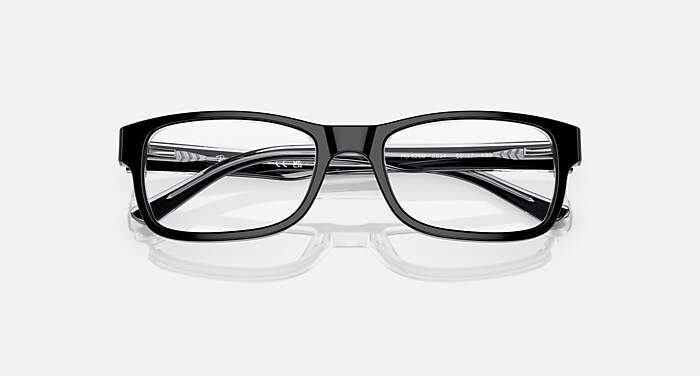 Ray-Ban ブラックフレーム メガネ クリアレンズ レイバン公式ストア】 Ray-Ban® RB5268 OPTICS メガネ | 透明上に