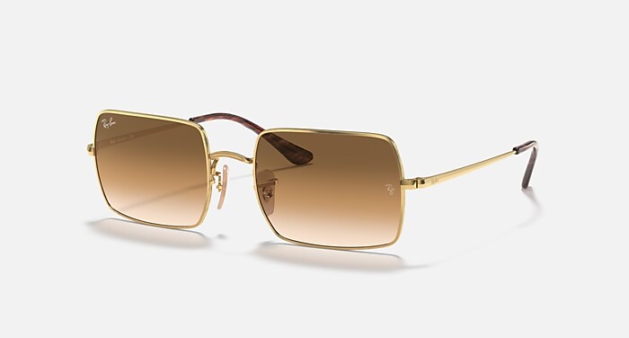 RECTANGLE 1969 Sunglasses in Arista Gold and Light Brown Gradient