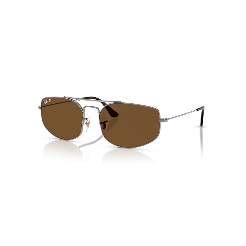 Ray-Ban Sunglasses  Explorer V - Gunmetal Frame Brown Lenses Polarized 57-17, RB3845